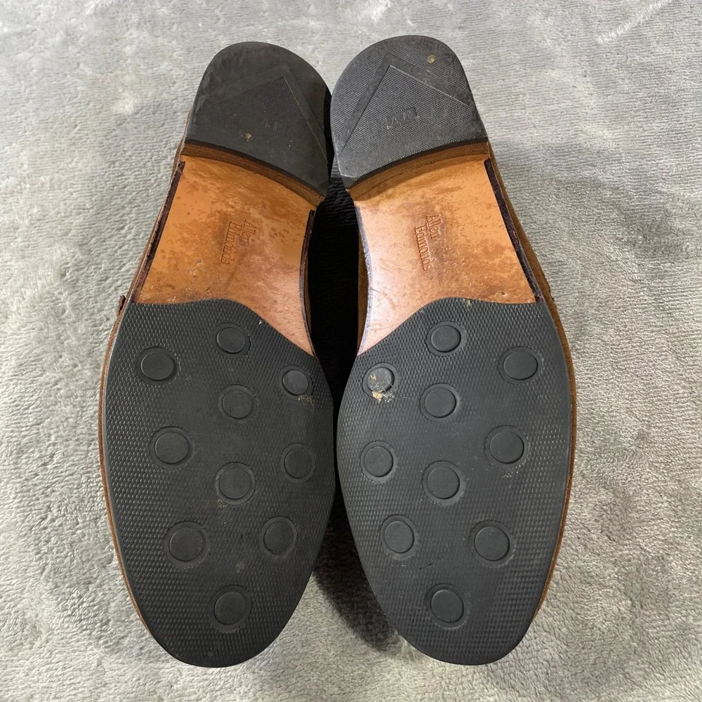 Men's Brown Suede Penny Loafers 12B